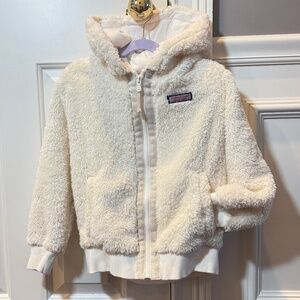 Girls Vineyard Vines Ivory Fleece Zip Hoodie